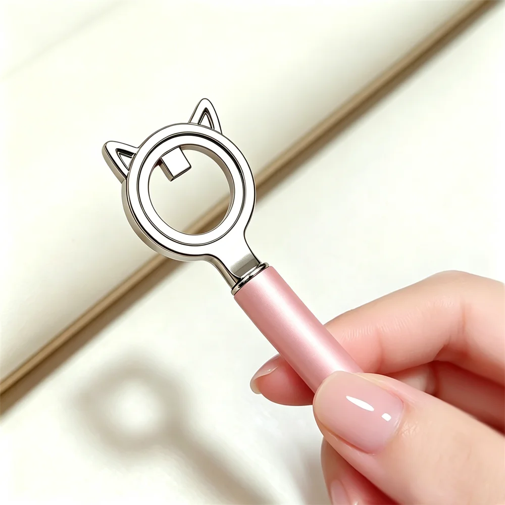 Dual-head Cat Ear Face Hollow Eye Magnet Strong Ring Magnetic Tool Zpaxo