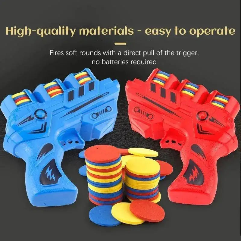 Youngsters' UFO Launcher Toy Soft EVA Bullets Interactive Outdoor