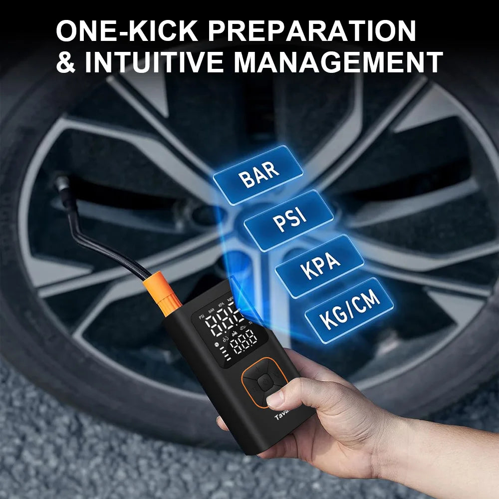 Tavaler Car Tire Inflator Portable 150PSI Wireless Air Injector Motorcycle Bike Electric Air Pump Ball AUTO Car Air Compressor Zpaxo