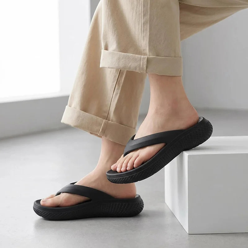 Big Men's Flip Flops Summer Sports Outdoor Flat Slides Casual Beach