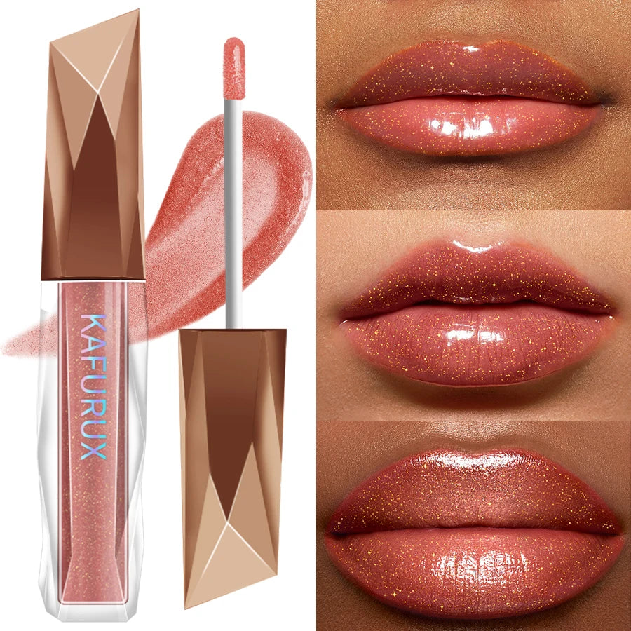 Moisturizing Plump Sparkling Lip Gloss Water-glossy Mirror Glaze