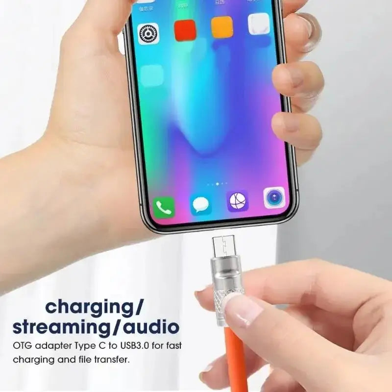 1M 120W Fast Charge Type-c Liquid Silicone Cable Quick USB C Lines Zpaxo