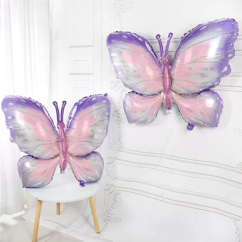 Large Butterfly Aluminum Foil Balloons Helium Air Globos Birthday