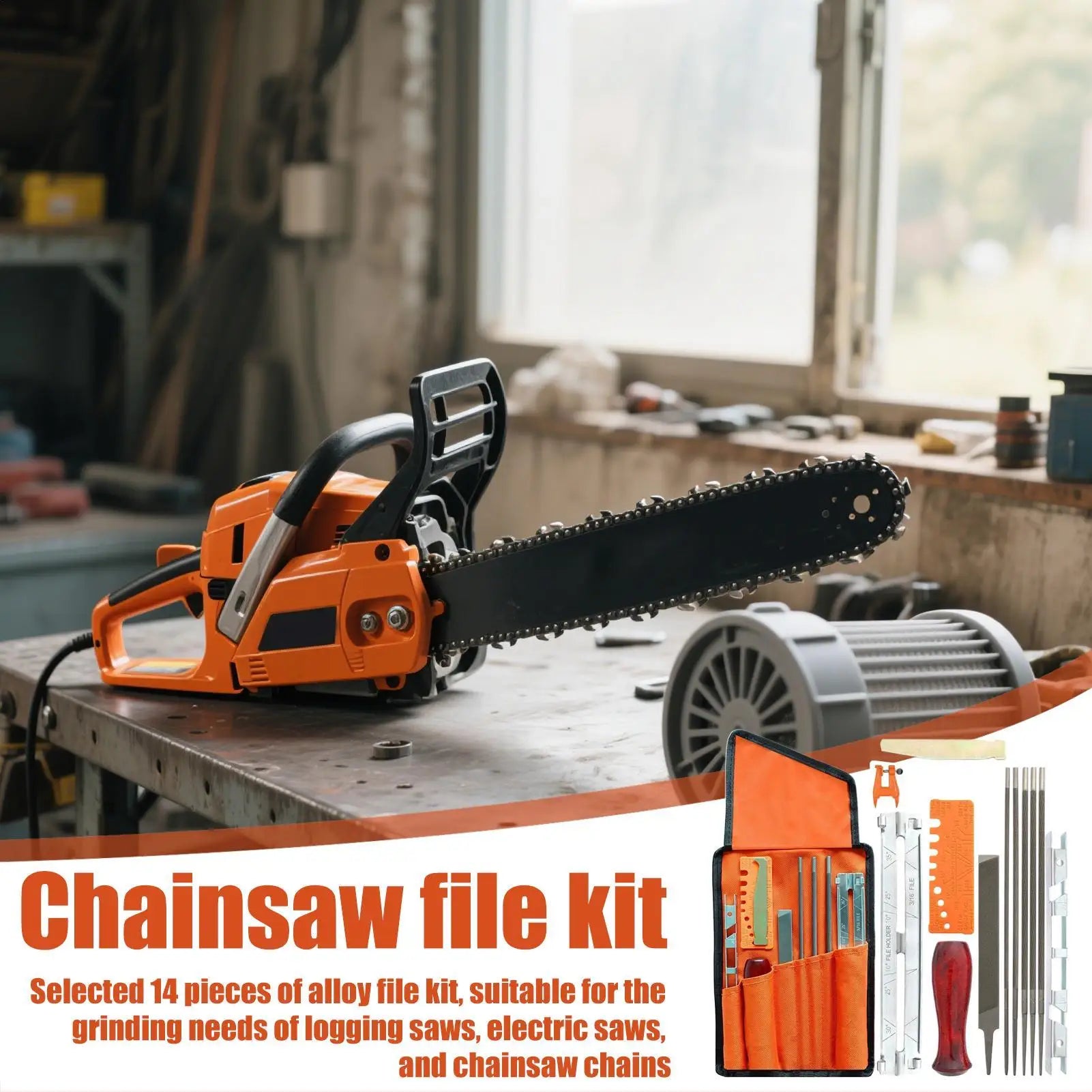 Chainsaw Sharpening 14 Chain Saw Files Grinders Accessories