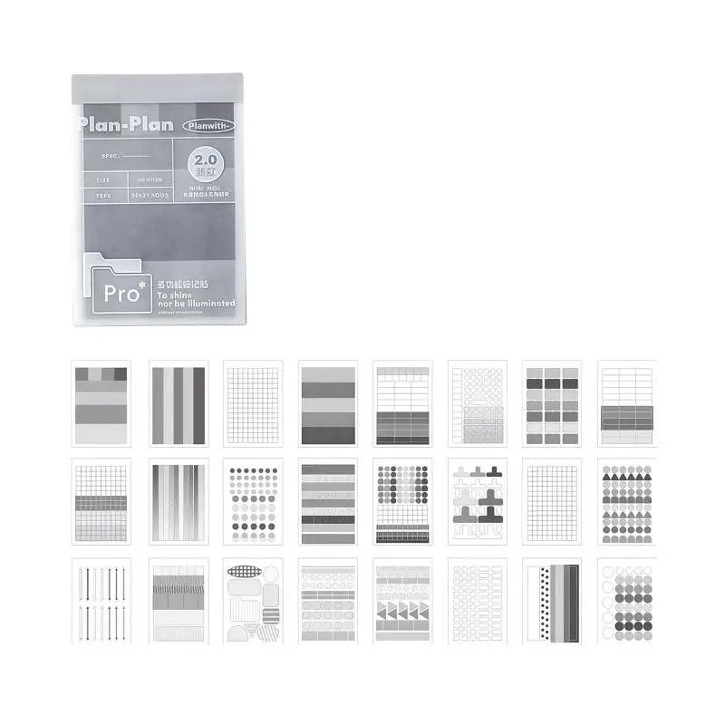 Y1UB Multicolored Adhesive Note Sticker Assorted Index Tabs Daily Zpaxo for grey CN