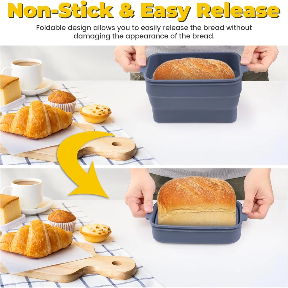 Covered Bread Toast Box Non-stick Baking Pan Suitable Home Cakes Zpaxo