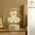 Creative Acrylic Board Heart Design Decoration Gift For Lover Mom families Bedroom Bedside Accessoiries Romantic Love 3D Acrylic Zpaxo USB switch 1pack