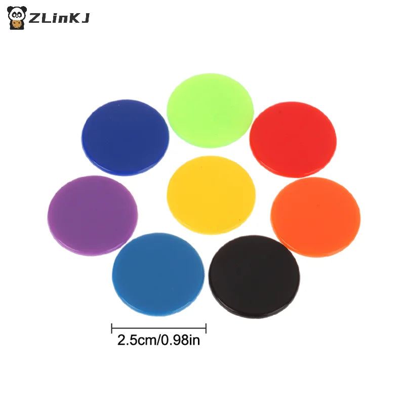 100Pcs/pack 25MM Plastic Montessori Learning Education Math Toy Plastic Poker Chips Bingo Chip Markers Token Zpaxo