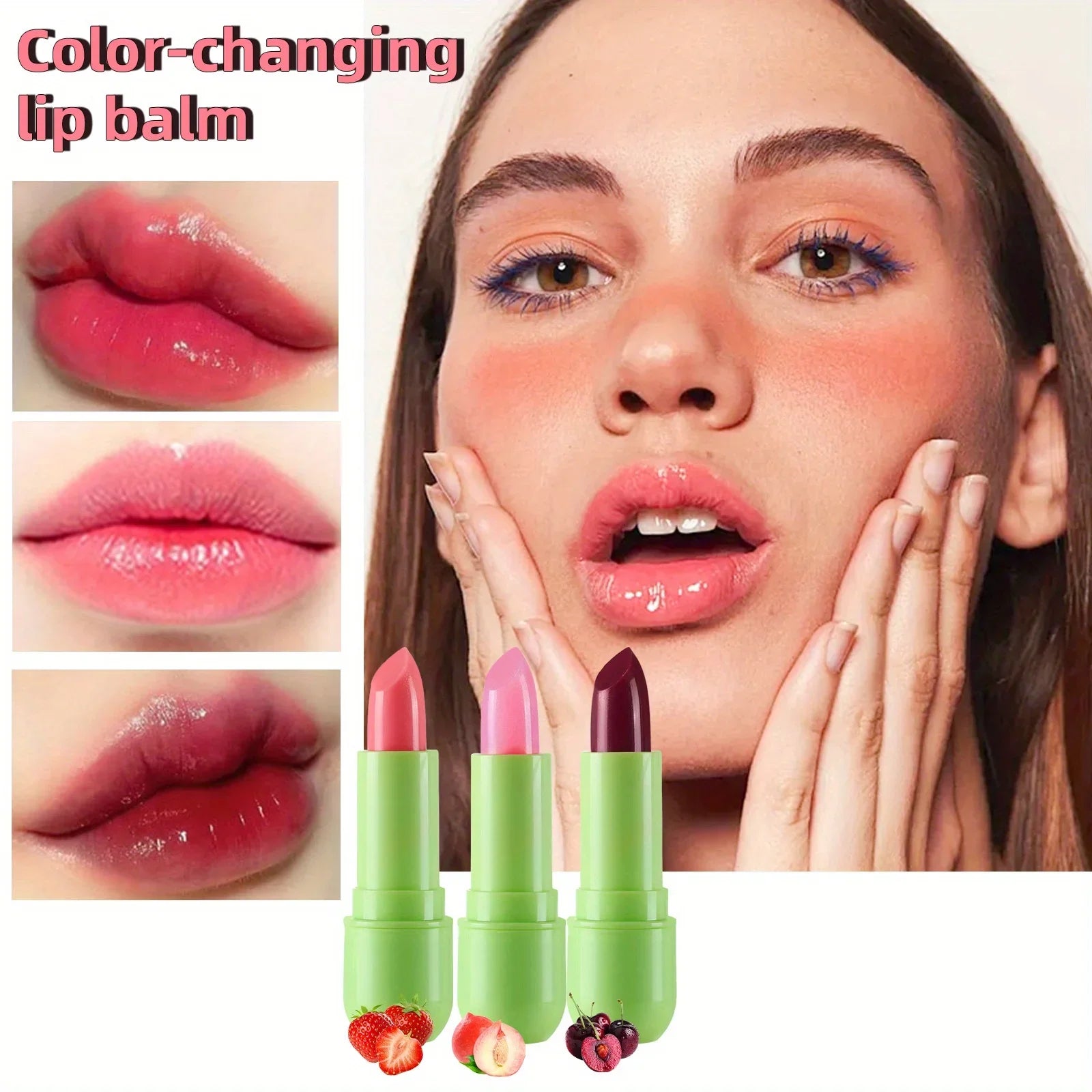 Aloe Vera Warm Color Changing Jelly Lip Care Long-lasting Non-stick Cup Lip Care Moisturizing Moisturizing Fruity Lipstick Zpaxo