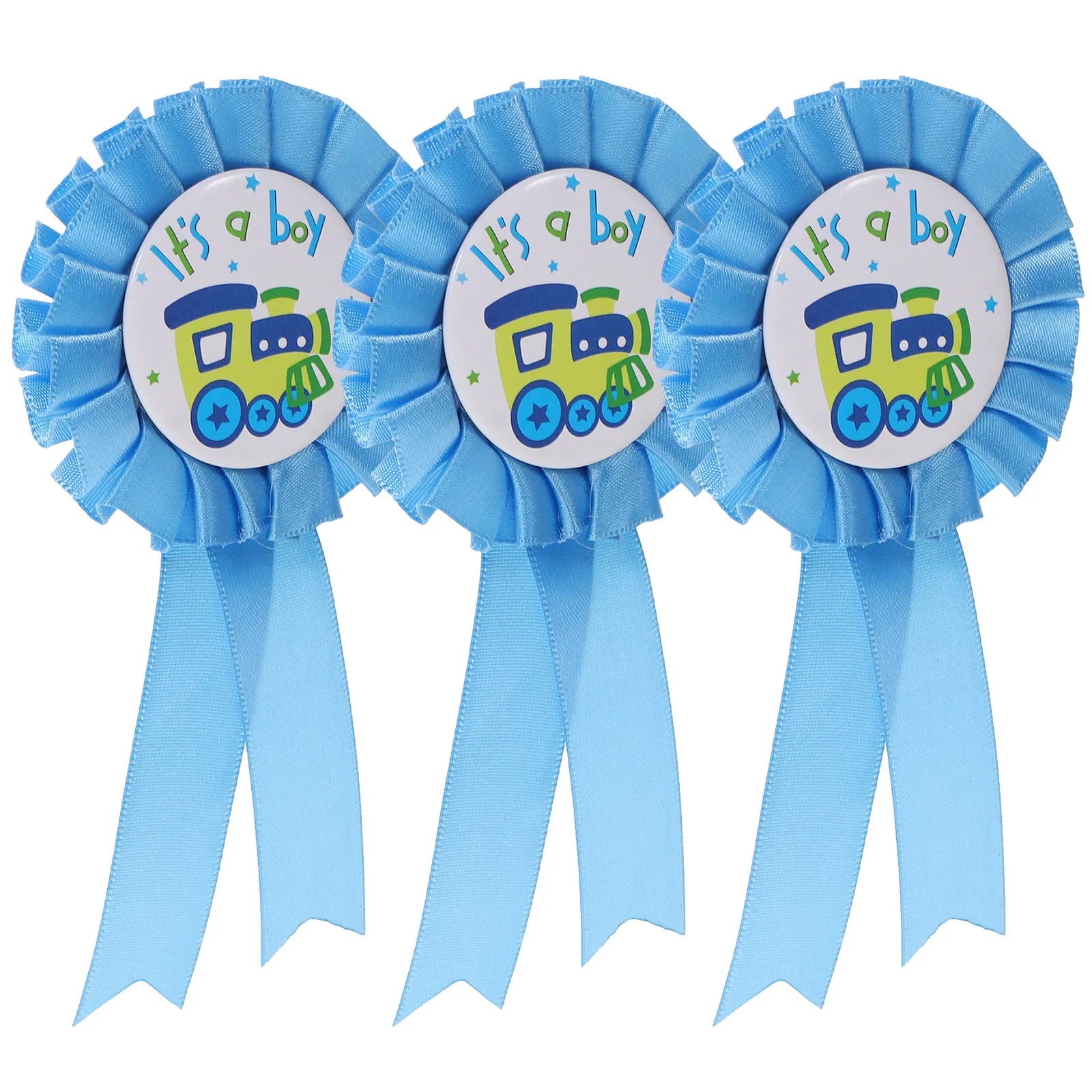 Stylish Chest Badge Decor Tinplate Metal Baby Shower Favors Parents