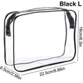 Waterproof Zippered Toy Storage Bag Transparent PVC Travel Pouch Sand