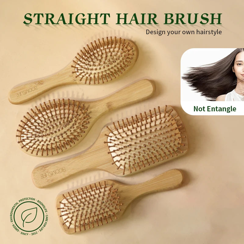 BOOMSLIFE Bamboo Wide Tooth Comb – Detangling & Scalp Massage Bamboo Hair Comb Zpaxo