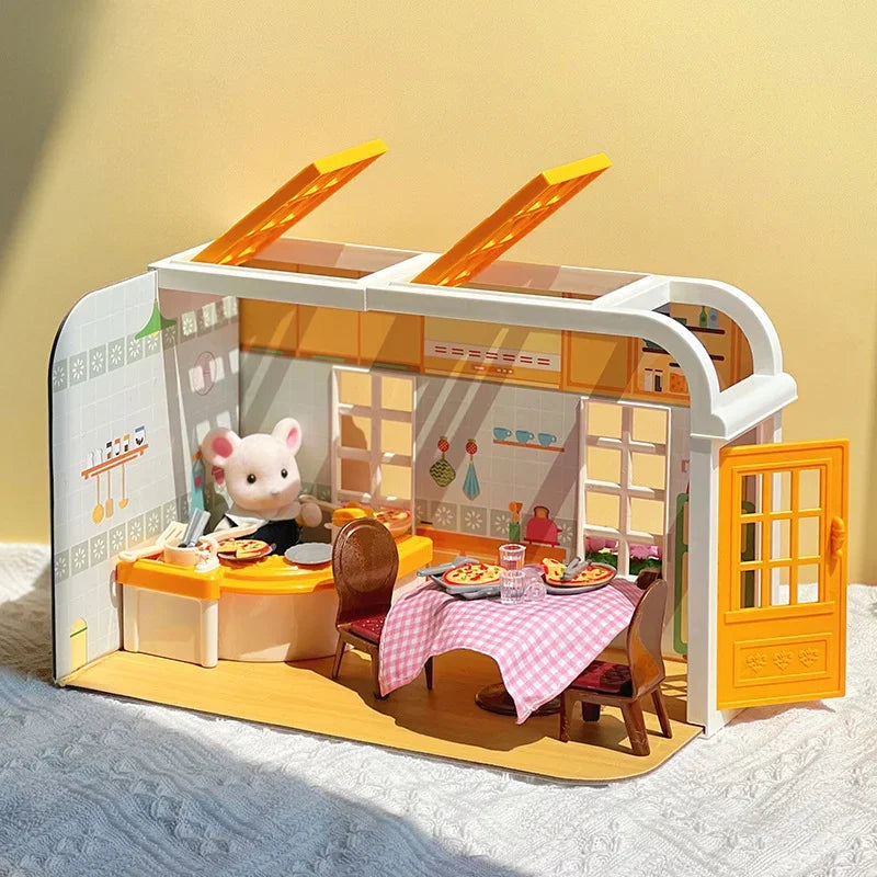 Dollhouse Miniature Furniture Living Room Bedroom Bathroom Doll House
