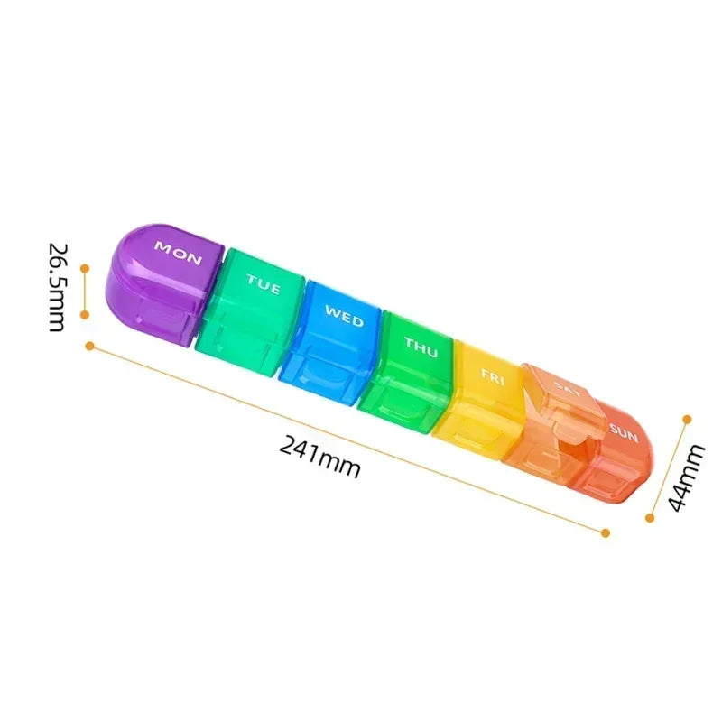 Container Pill Organizer Weekly Capsule Box 7 Days Separable Pillbox