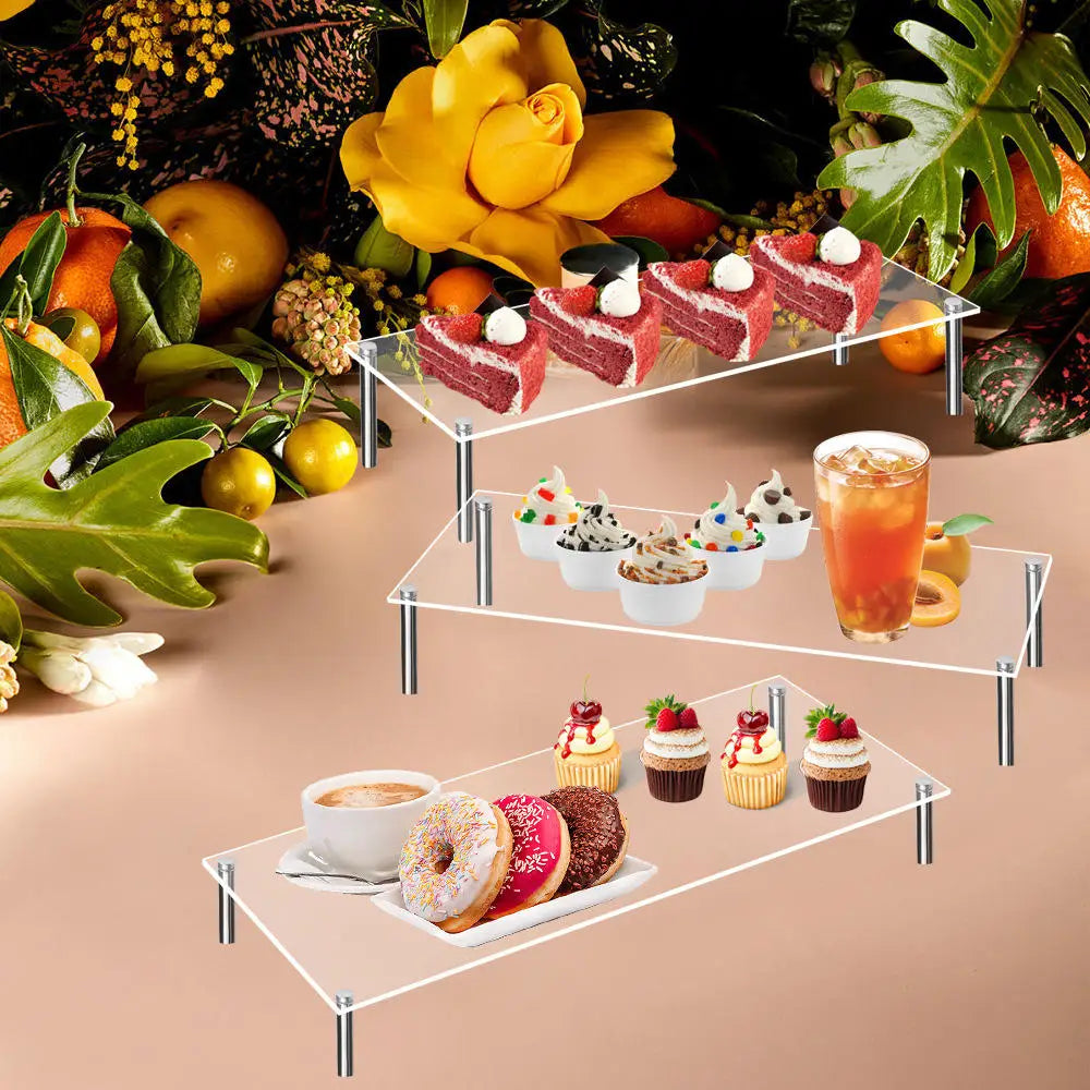 Clear Acrylic Cake Stand & Cupcake Display Riser – 4 Sizes