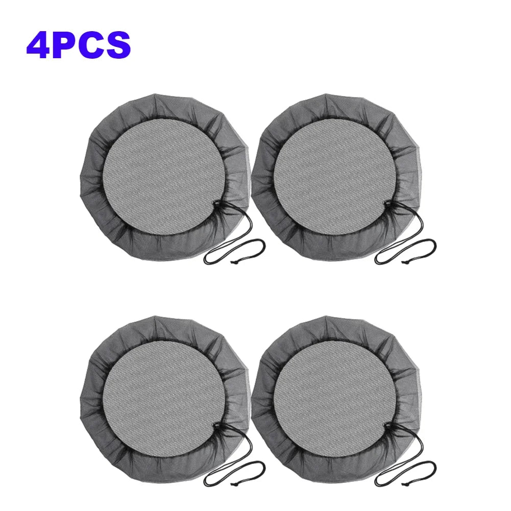 5-1PCS Rain Barrel Filter Mesh with Drawstring 120/110/100/80/60CM Nylon Rainwater Barrel Protector Screen Anti-fall Leaves Zpaxo 4PCS 60CM