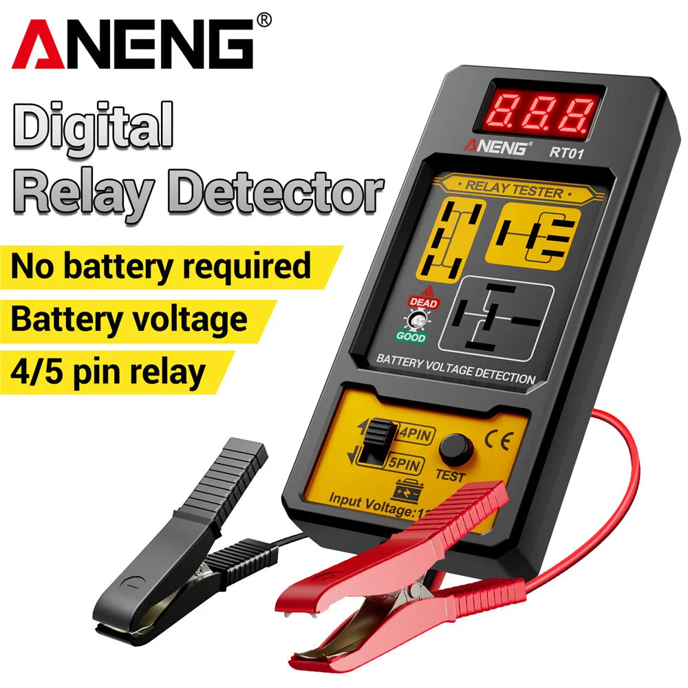 ANENG RT01 Digital 4 5 11-25V Universal Pins Car Battery Vehicle