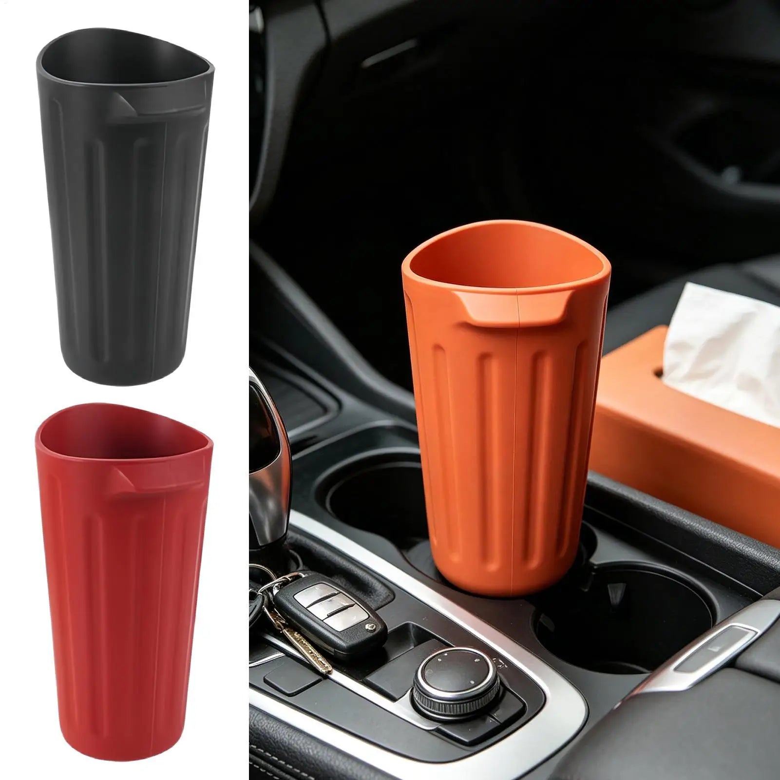 Mini Silicone Car Trash Can – Auto Cup Holder Garbage Bin Car Trash Bin Zpaxo