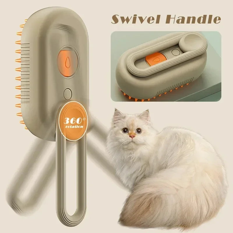 Steam Brush Scratcher for Cats Steam 3 in 1 Pet Brush Cat Steam Brush Comb Dog Brushes Electric Spray Cat Brushes Massage Comb Zpaxo