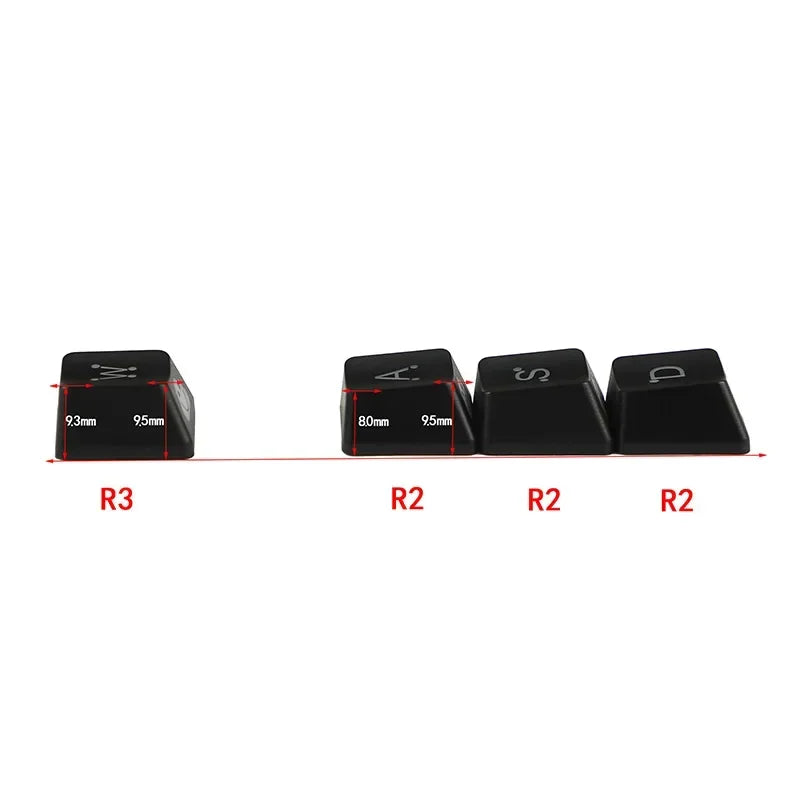 2025 Cute Emo Keycap WASD Arrow Broadside Lighting Key Cap Mechanical Zpaxo