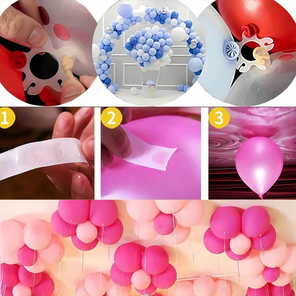 25/50Pcs Balloon Clips Plastic Balloon Buckle for Balloon Arch Connectors Frame Ring for Birthday Wedding Party Decoration Zpaxo