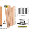 Wick Wooden Candle x30 + 30 Metal Bases Candle Wick 13 cm - Natural Wood Candle Wicks Candle Accessory Zpaxo 30pcs set