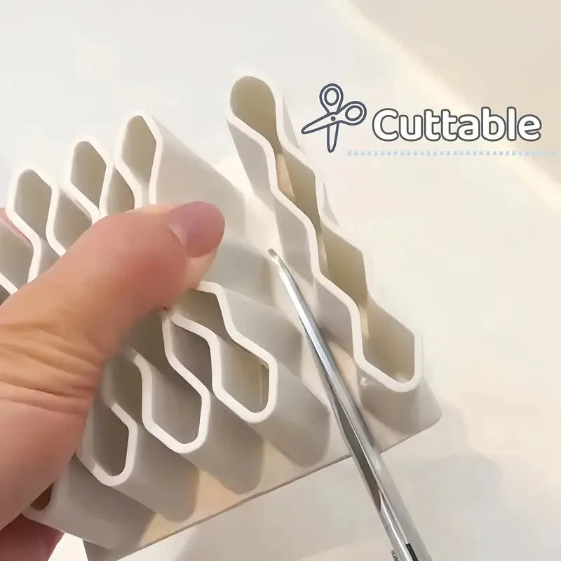 1 Ointment Holder Desktop Stand Silicone Cosmetics Storage Rack Pen