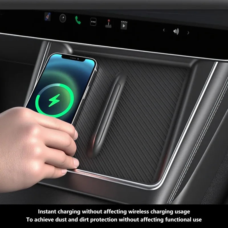 Silicone Charging Pad Mat for 2025–2026 Tesla Model Y Juniper