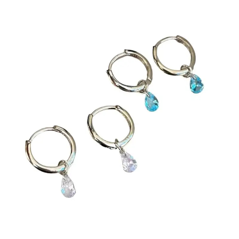 Sophisticated Droplet Zircon Earring Pendants Simple Chic Women's Ear Zpaxo