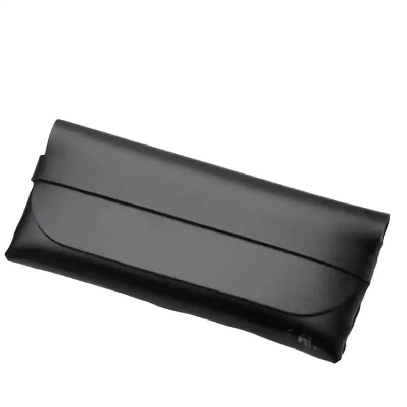 Black PU Leather Eyeglasses Case – Soft Protective Pouch