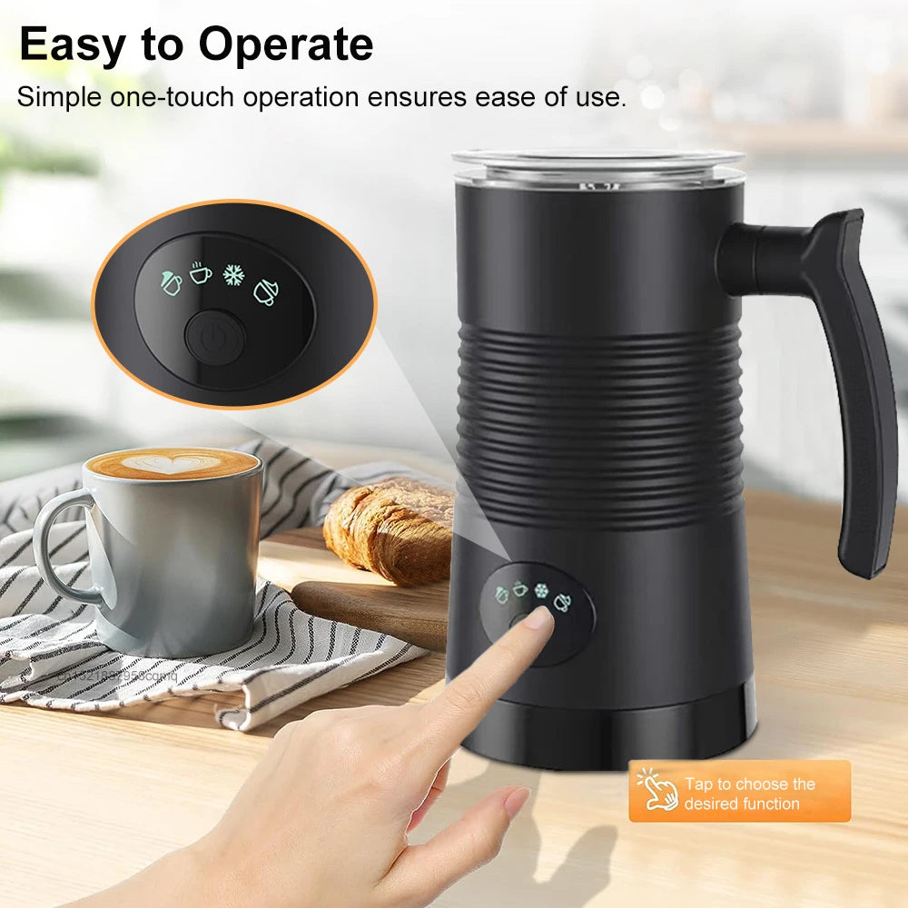 Electric Milk Frother Automatic Rotary Foamer Coffee Cappuccino Latte
