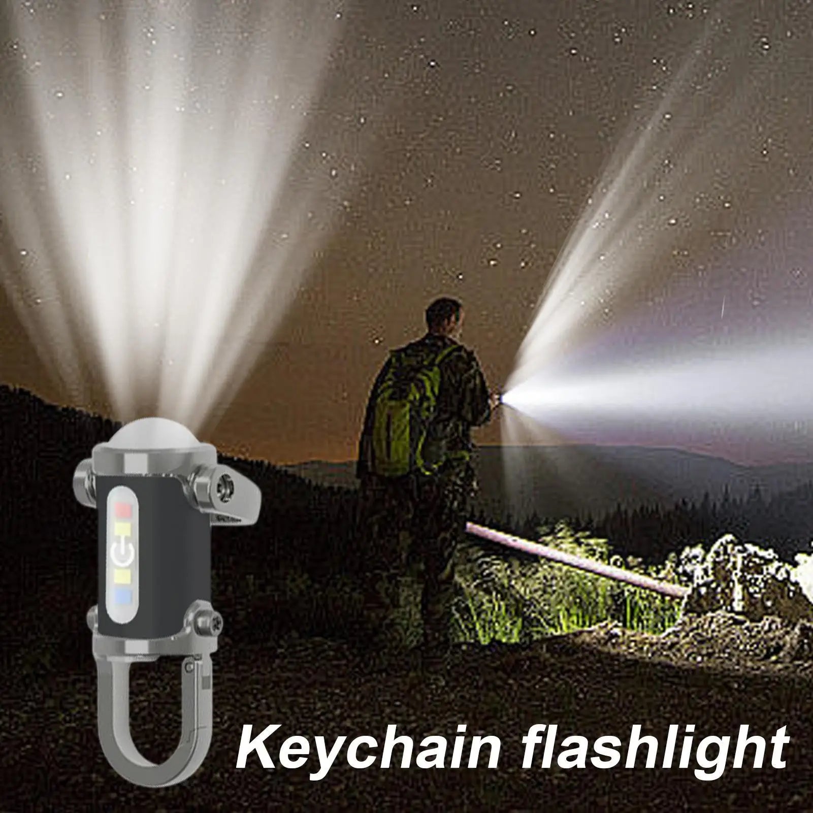 Rechargeable Keychain Flashlight Mini LED Torch Bright Portable