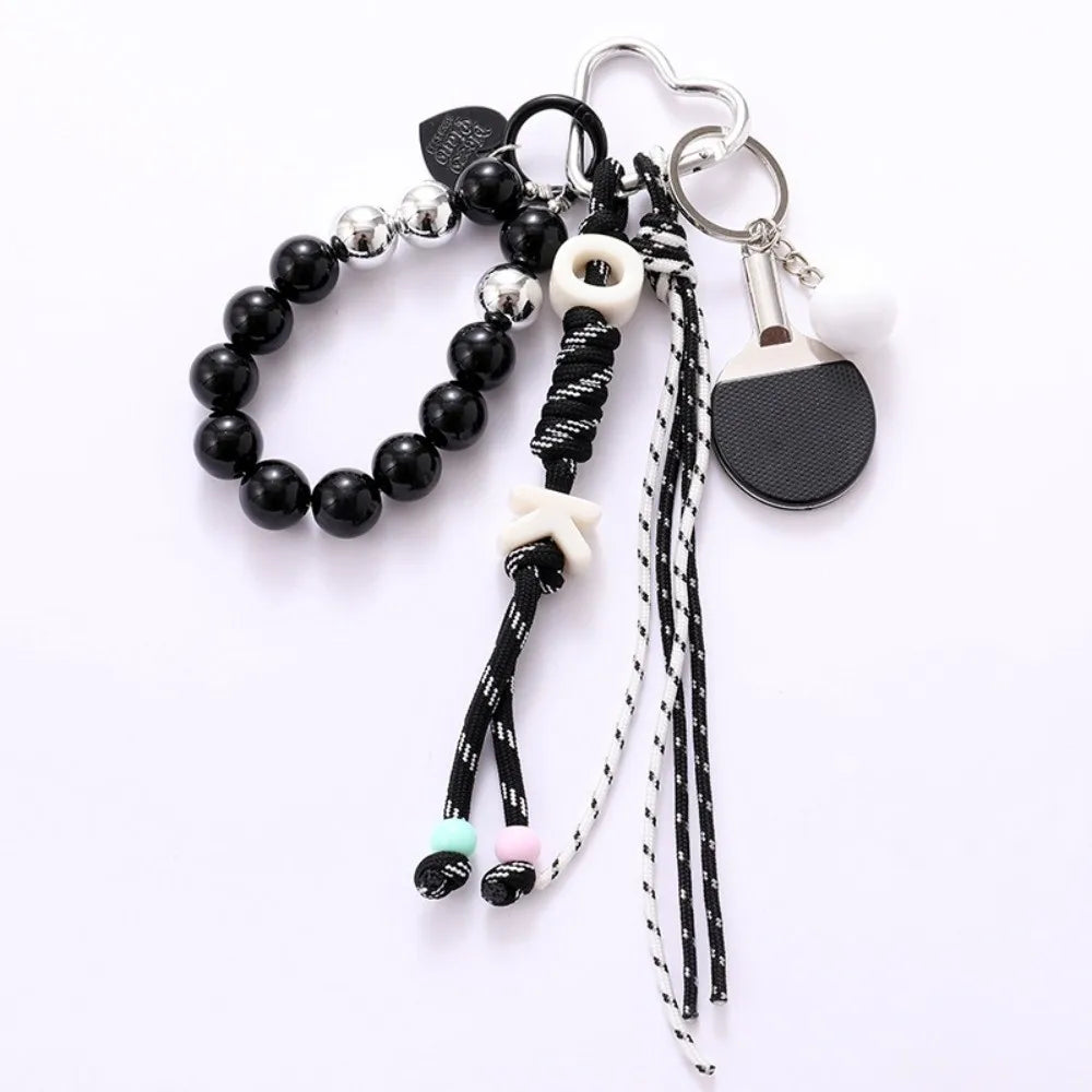 Table Tennis Racket Baseball Braid Rope Pendant Hanging Chain Stylish Zpaxo