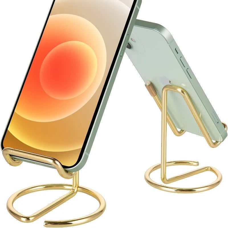 Cute Silver Metal Cell Phone Stand Desk Holder Compatible Iphone Ipad