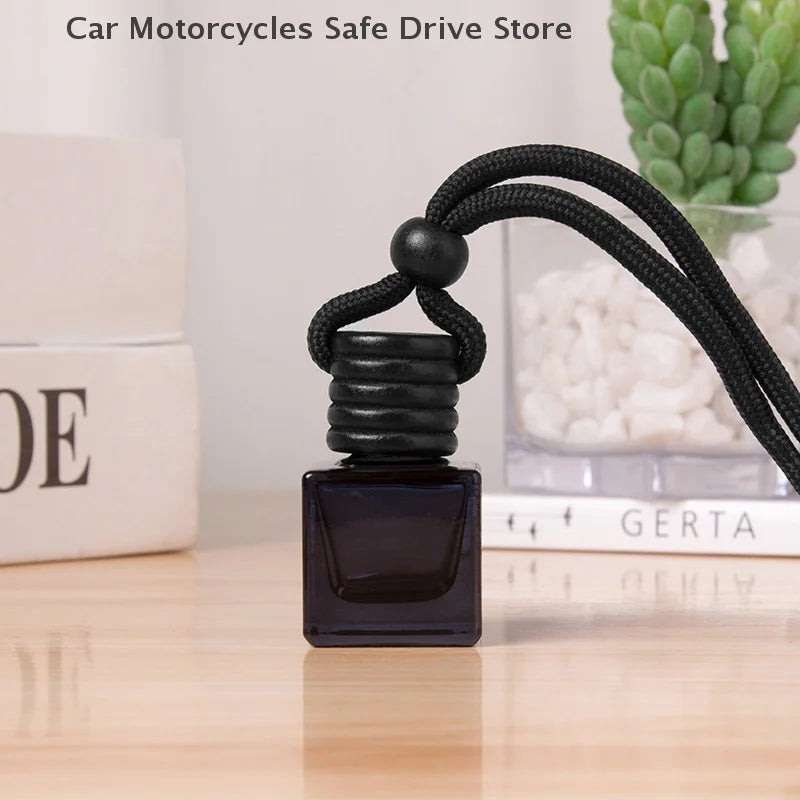 CM1Psc Black Cap Dyed Square Empty Bottle Car Essential Oil Diffuser