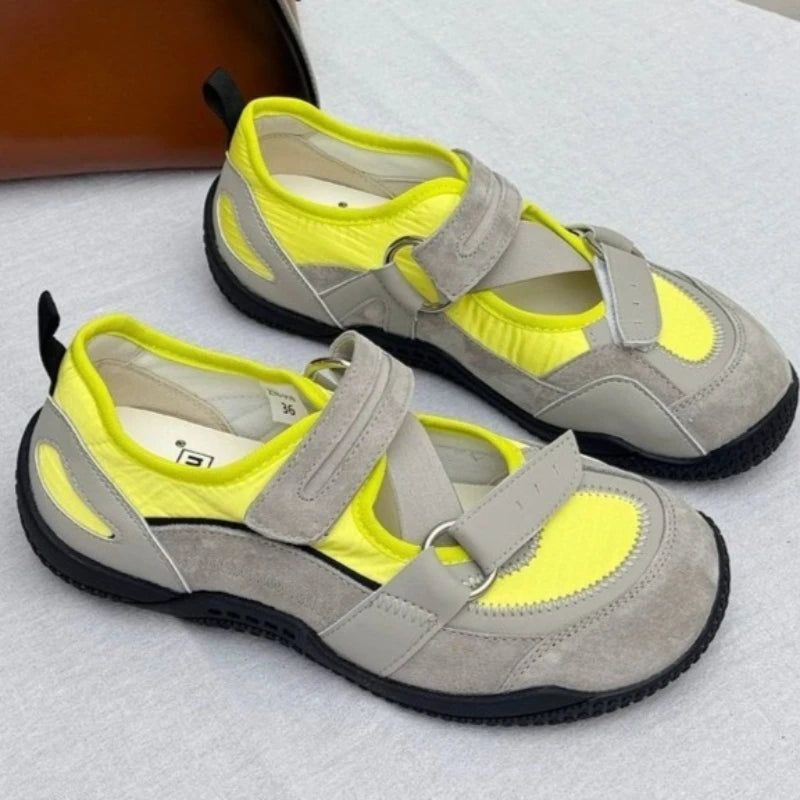 2026 Women Fashionable Casual Spring Autumn Vintage Round Closed Toe Zpaxo green 36
