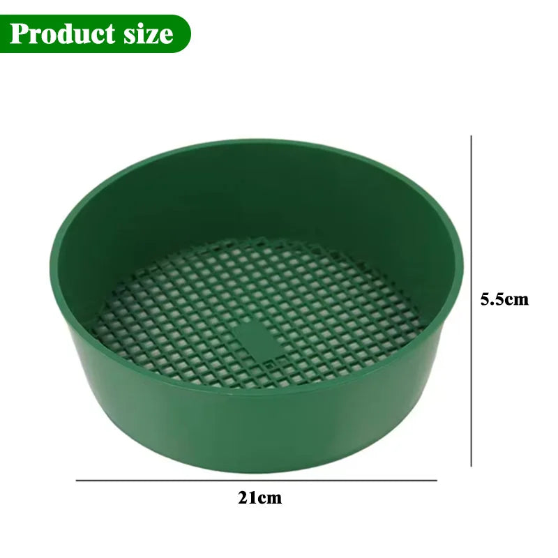 Gardening Must-Have21cm Heavy-duty Plastic Soil Sieve Perfect Sifting