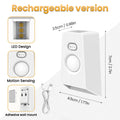 Automatic LED Night Light Wireless Indoor PIR Motion Sensor Rechargeable LED 2/4 Head Wall Lights for Cabinet Closet Smart Home Zpaxo 155 Wall Light