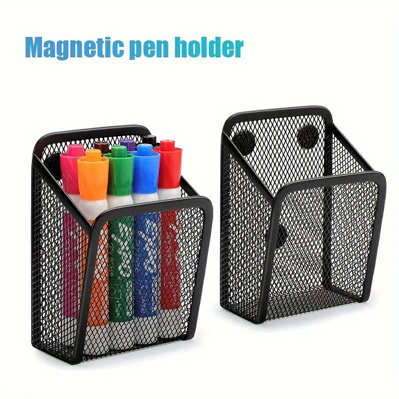 Magnetic Pencil Holder Strong Magnets Mesh Design Whiteboard