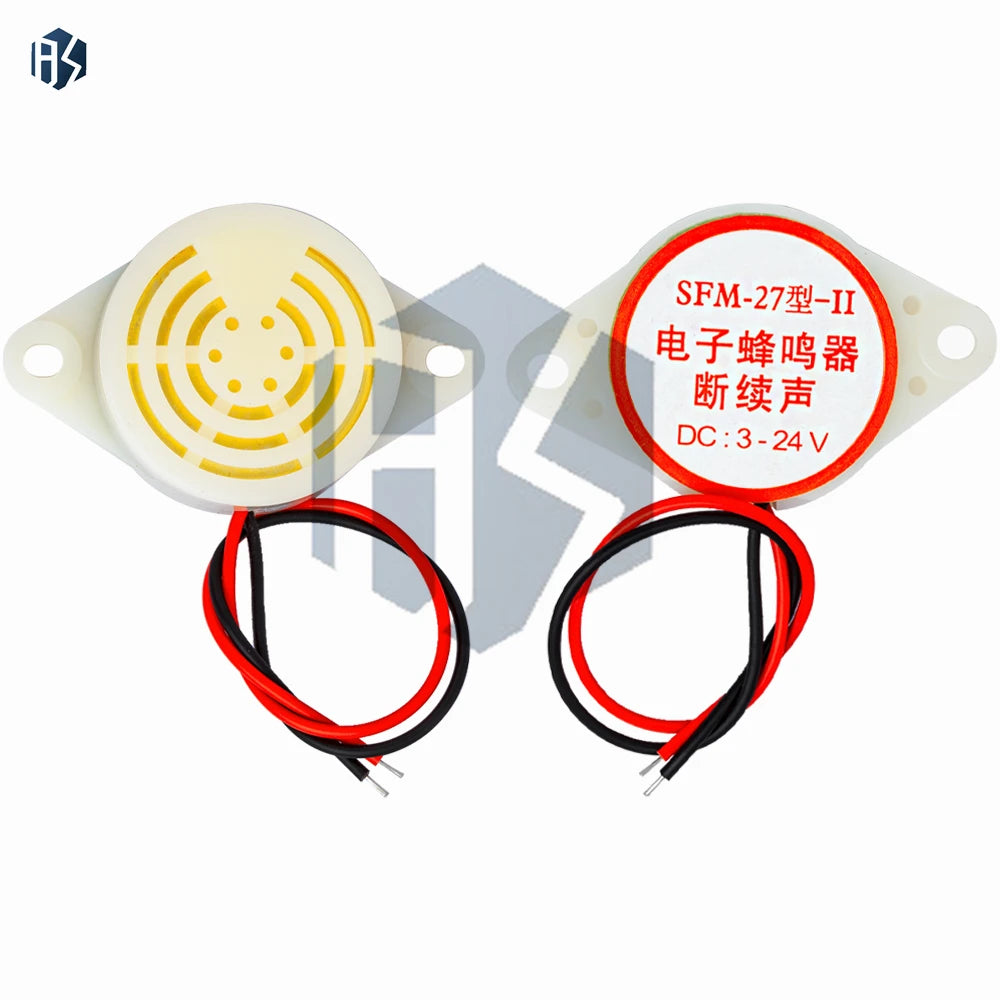 95dB Loud DC Active Buzzer Module (SFM-27): 3-24V Alarm Beeper Compatible for Arduino/MCU/PCB Zpaxo