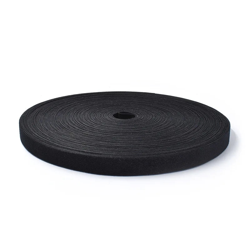 50Meter/Roll Jumbo Vel cro Adhesive Fastener Tape Wrap DIY Reusable Double Side Hook and Loop Cable Tie Wires Management Straps Zpaxo black 5meters
