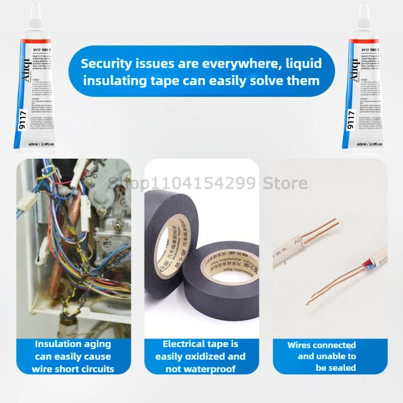 15/60ml Strong Fabric Glue Waterproof Strong Adhesive High Temp Data Cable Sealant Insulating Tape Headset Electrician Tape Zpaxo