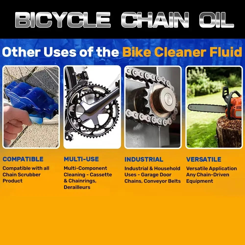 SERVAVEXA Bike Chain Scrubber Kit with 125ml Lube Oil Professional Bicycle Cleaning & Lubricant Set for MTB Road Cycle Care Zpaxo