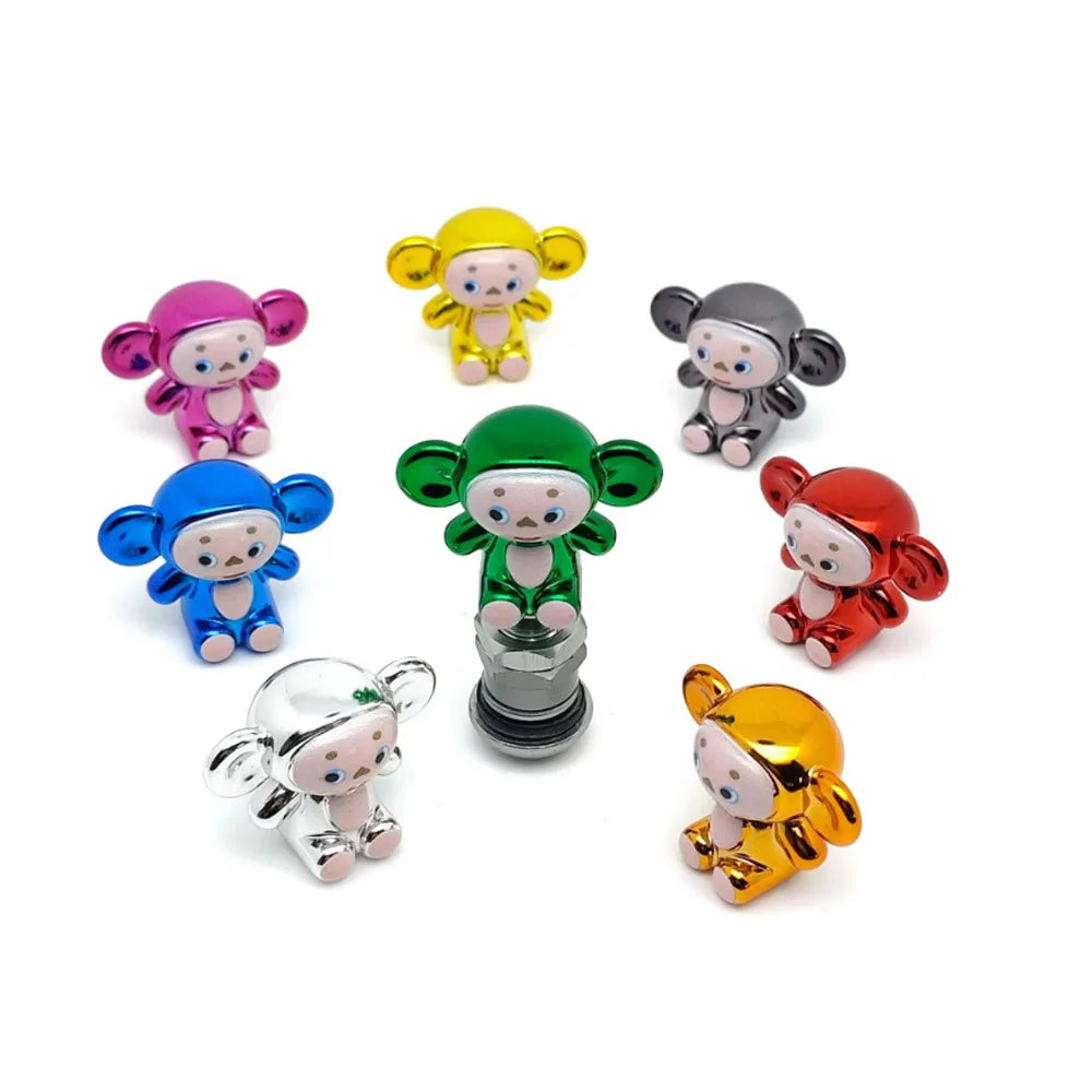 Cartoon Monkey Tire Valve Stem Caps – Cars, Bikes & Motorcycles