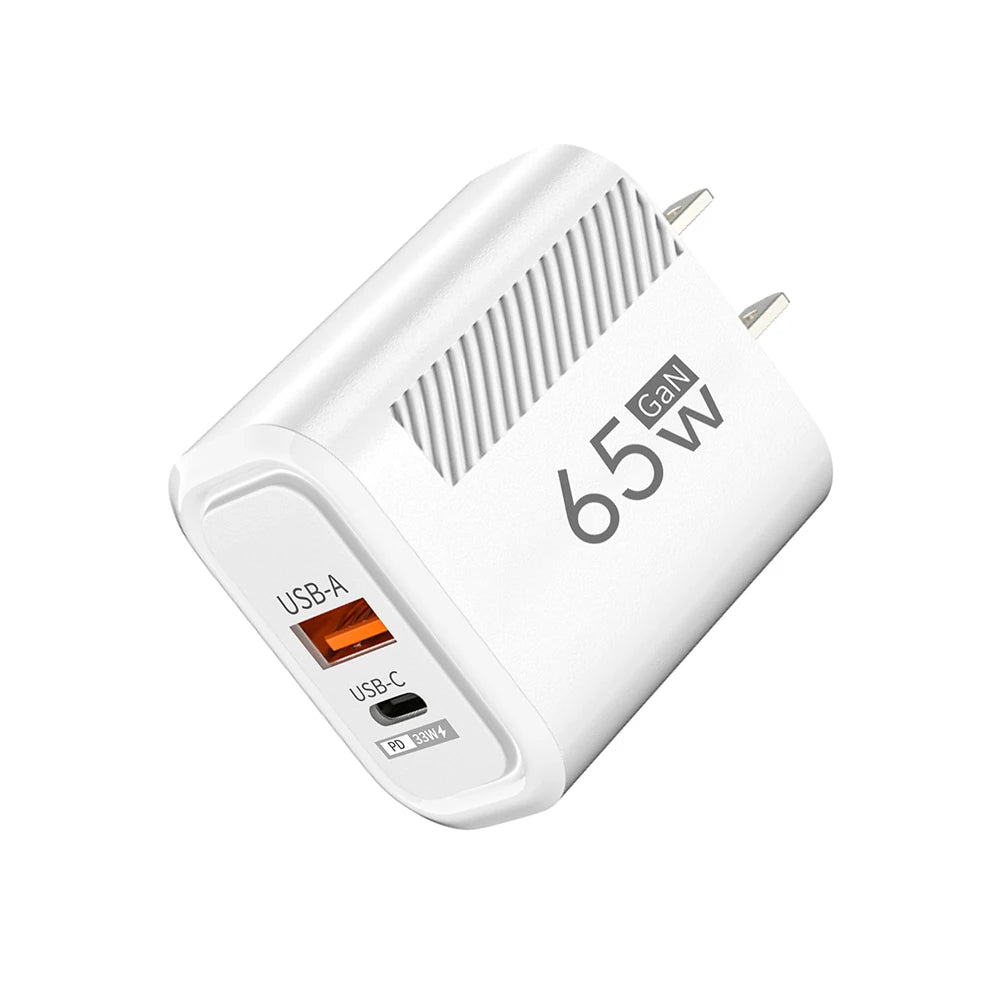 65W USB C Charger Gan Fast Charging Travel Wall Quick Charge EU US