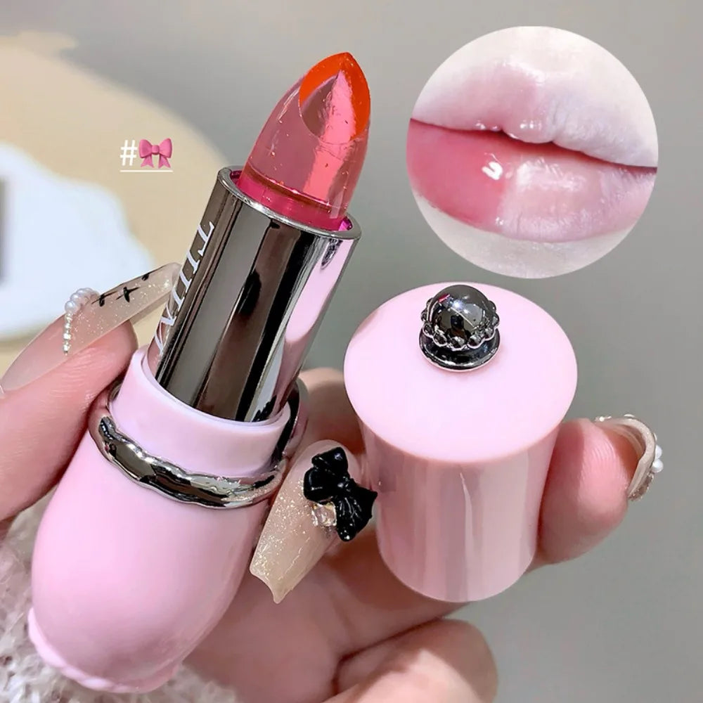 Clear Jelly Lipstick Temperature Change Moisturizer Long Lasting Nutritious Warm Crystal Lip Balm Magic Change Lip Gloss Makeup Zpaxo
