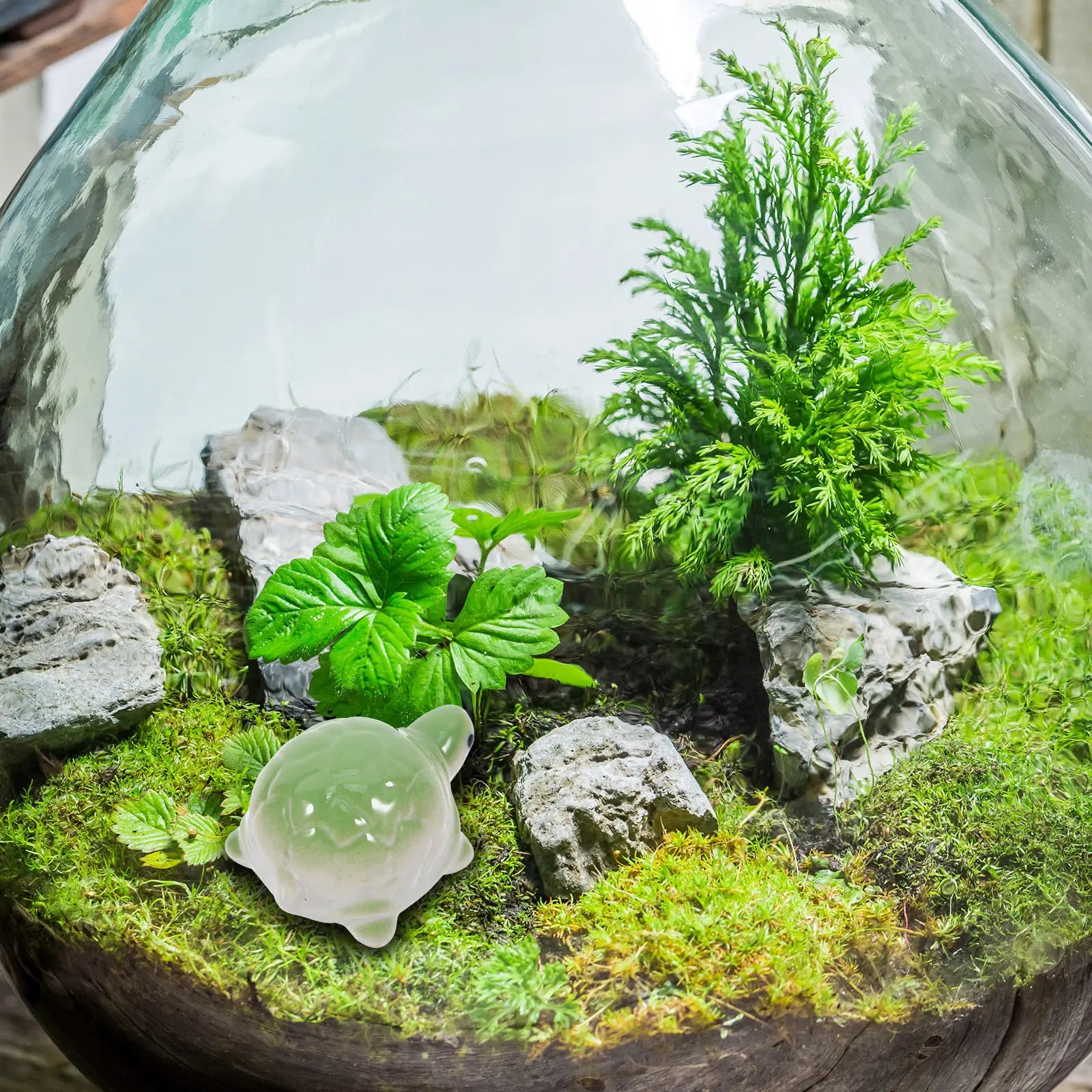 Aquarium Floating Animal Statue Ceramic Durable Simulation Ornament