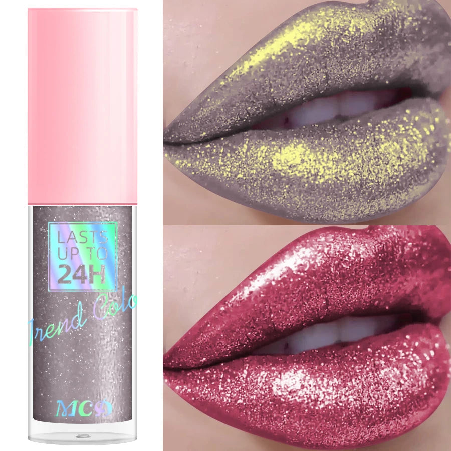 18 Colors Diamonds Glitter Lip Gloss Long Lasting Waterproof Liquid