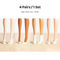 4 Pairs Doll Heels Ankle Boot Supermodel Similar Foot Shape Wearable Zpaxo White