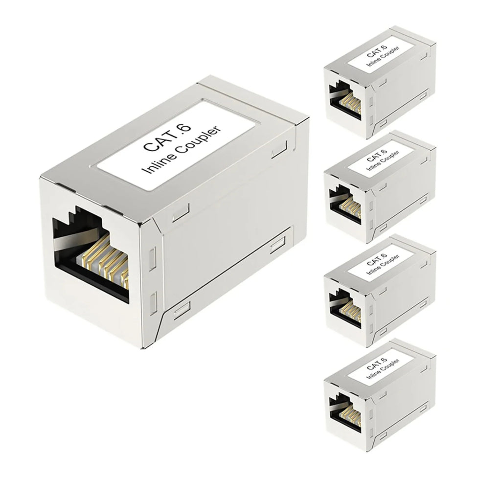 RJ45 Cat6 Coupler Shielded Ethernet Cable Extender Inline Poe Female